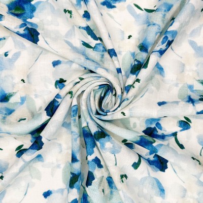 Digital Printed Linen Viscose Fabric - Monica
