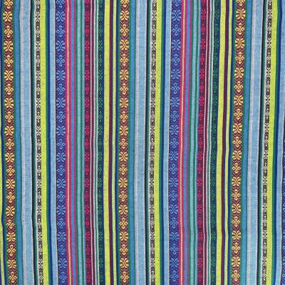 Mexicana Stripe Tapestry Fabric - Salsa