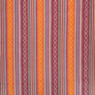 Mexicana Stripe Tapestry Fabric - Tango