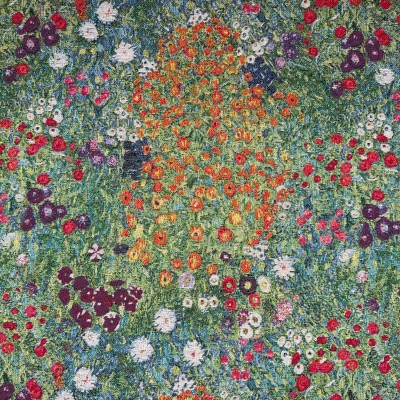 New World Tapestry Fabric - Monet Flower Gard
