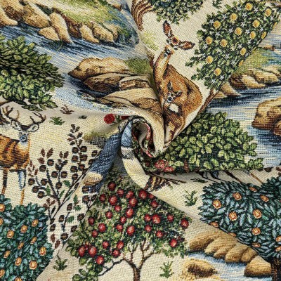 New World Tapestry Fabric - Woodland Forest