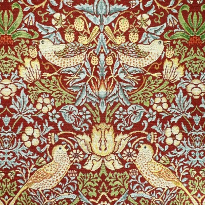 New World Tapestry Fabric - Strawberry Thief Wine
