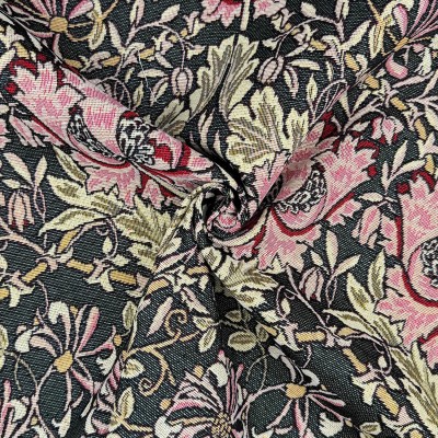 New World Tapestry Fabric - Honeysuckle Rosa