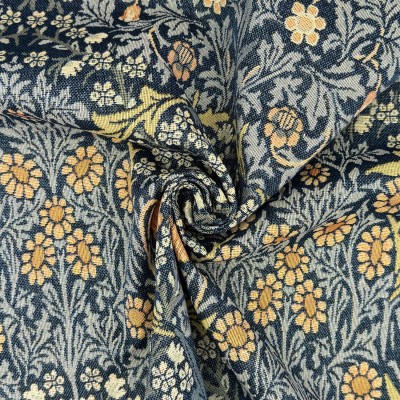 New World Tapestry Fabric - Blackthorne Slate