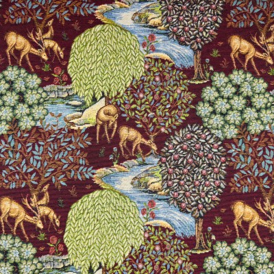 New World Tapestry Fabric - The Brook Wine