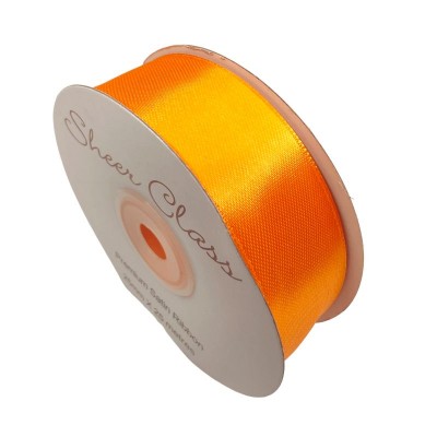 6mm Double-sided Satin Ribbon - Orange **FULL