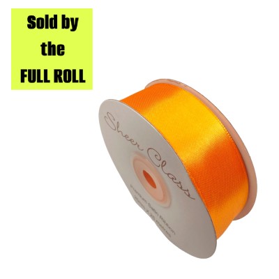 6mm Double-sided Satin Ribbon - Orange **FULL ROLL**