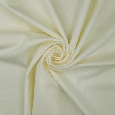100% Brushed Cotton Fabric Wincyette Flannel - Cream - 110cm