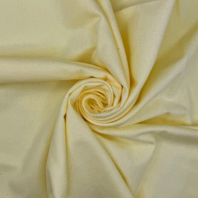 100% Brushed Cotton Fabric Wincyette Flannel - Lemon - 110cm