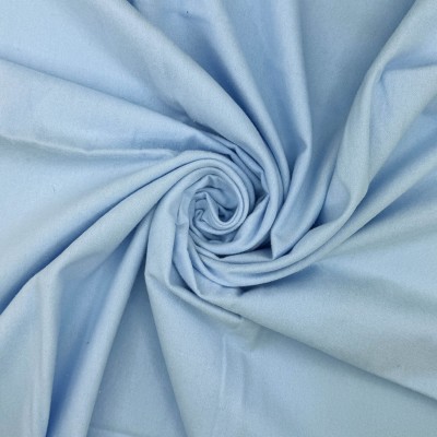 100% Brushed Cotton Fabric Wincyette Flannel - Pale Blue - 110cm