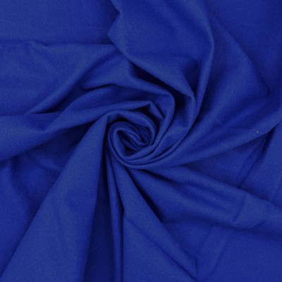 100% Brushed Cotton Fabric Wincyette Flannel - Royal Blue - 110cm