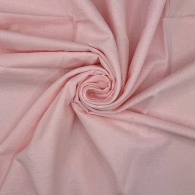 100% Brushed Cotton Fabric Wincyette Flannel - Pink - 110cm