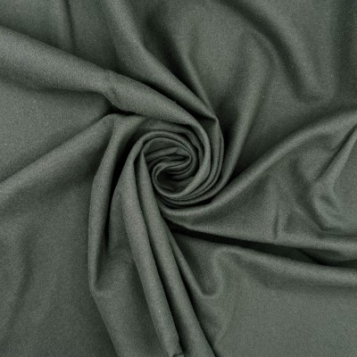 100% Brushed Cotton Fabric Wincyette Flannel - Dark Grey - 110cm