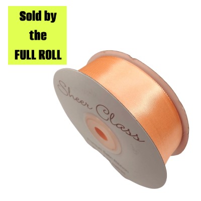 Double Side Satin 3mm - Peach **FULL ROLL**