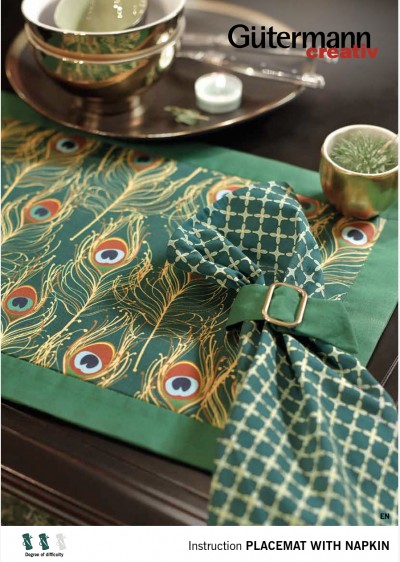 FREE Gutermann Sewing Pattern - Placemat with Napkin