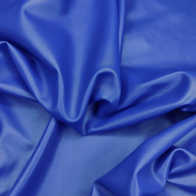 Matt Leather Look Fabric - Royal Blue