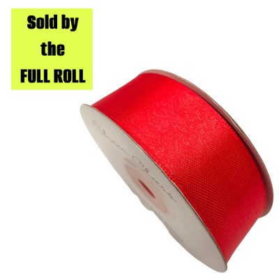 Double Side Satin 3mm - Red **FULL ROLL**