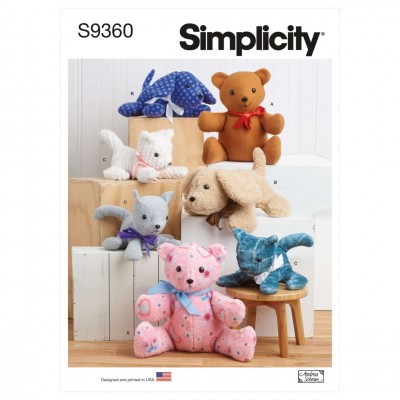 Simplicity S9360 OS - Sewing Pattern Plush An