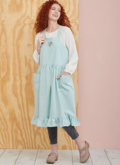 Simplicity S9805 - Misses Pinafore Aprons and