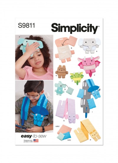 Simplicity S9811 - Childrens Warm or Cool Packs and Covers