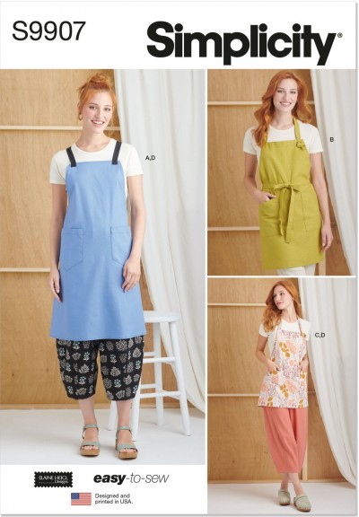 Simplicity S9907 A - Misses' Aprons and Pants