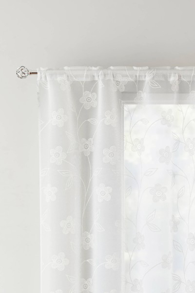 Tyrone Curtain Voile Panel Slot Top - Sienna 