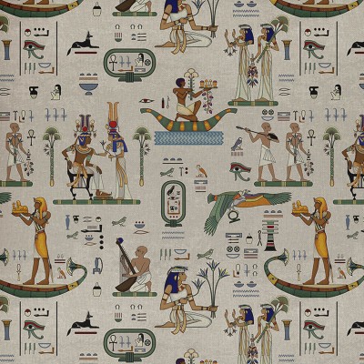 Showcase Linen Look Panama Fabric - Ancient Egypt