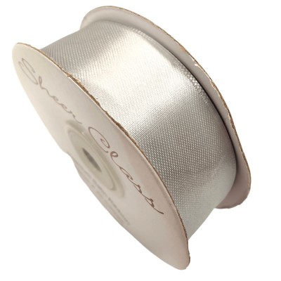 6mm Double-sided Satin Ribbon - Silver **FULL