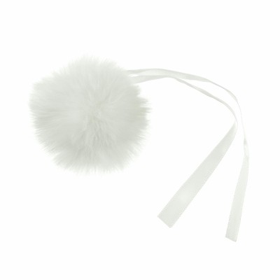 Pom Pom Faux Fur - 6cm White