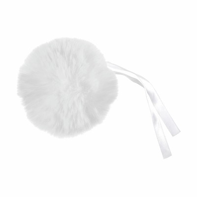 Pom Pom Faux Fur - 11cm White