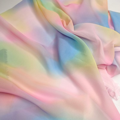 Chiffon Fabric Tie Dye - Pastel 05