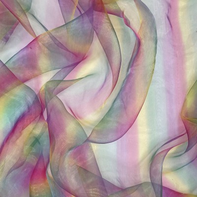 Unicorn Rainbow Organza Fabric