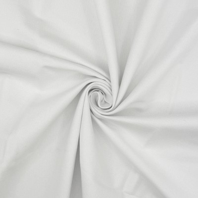 Washed Cotton Canvas Fabric - White