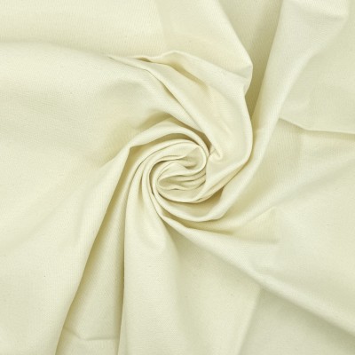 Washed Cotton Canvas Fabric - Cream