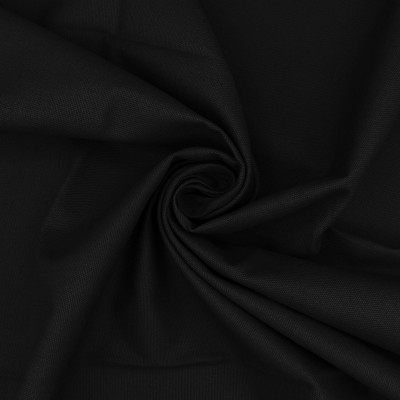 Washed Cotton Canvas Fabric - Black