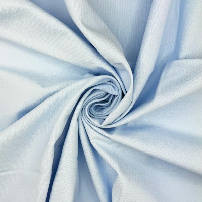Washed Cotton Canvas Fabric - Light Blue