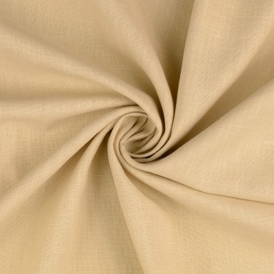 100% Washed Linen Fabric - White Swan