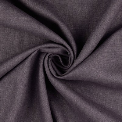 100% Washed Linen Fabric - Charcoal