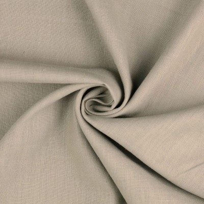 100% Washed Linen Fabric - Silver Cloud