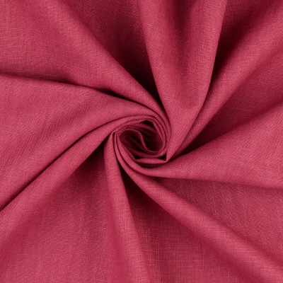 100% Washed Linen Fabric - Rose