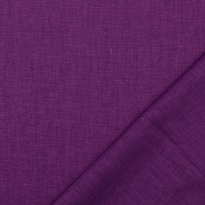 100% Washed Linen Fabric - Purple
