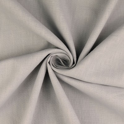 100% Washed Linen Fabric - Silver