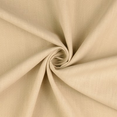 100% Washed Linen Fabric - Beige