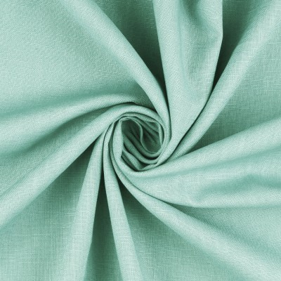 100% Washed Linen Fabric - Azure Blue