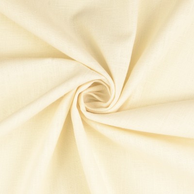 100% Washed Linen Fabric - Ivory