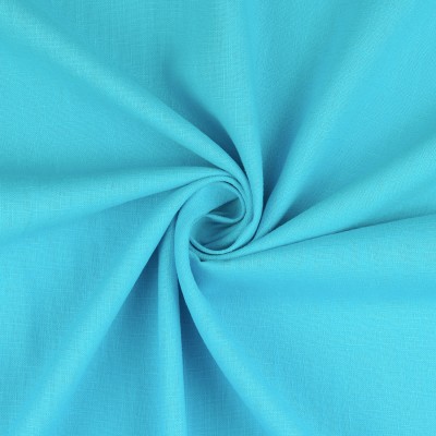 100% Washed Linen Fabric - Turquoise