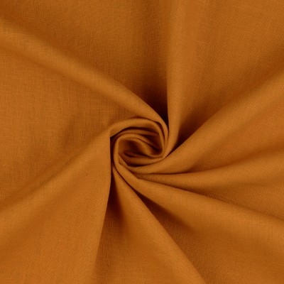 100% Washed Linen Fabric - Ginger