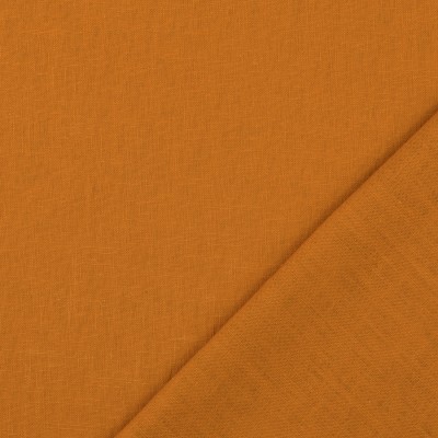 100% Washed Linen Fabric - Ginger