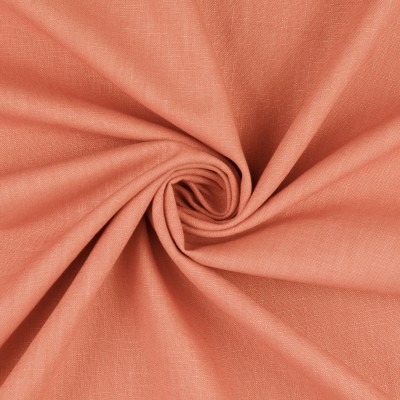 100% Washed Linen Fabric - Desert Rose