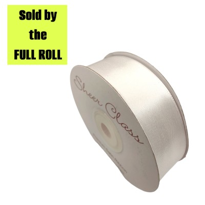 6mm Double-sided Satin Ribbon - White **FULL ROLL**
